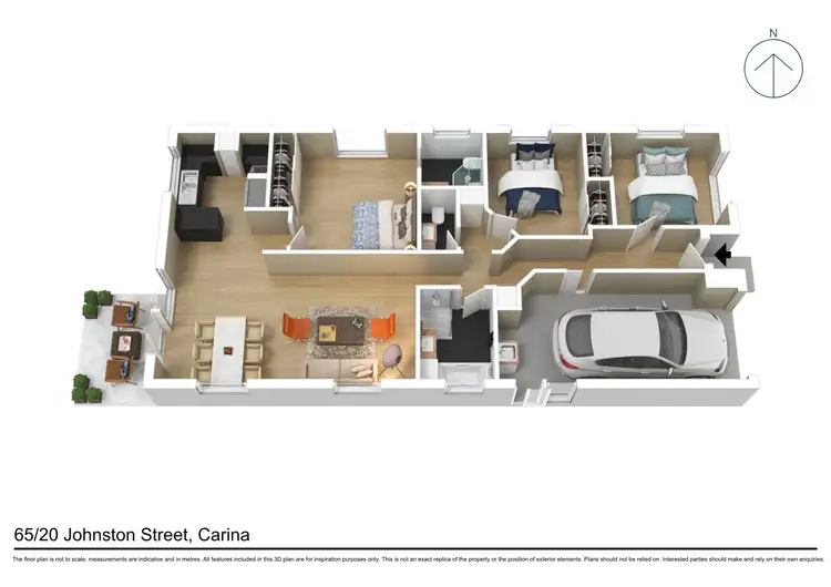 Floorplan of Homely townhouse listing, 65/20 Johnston Street, Carina QLD 4152