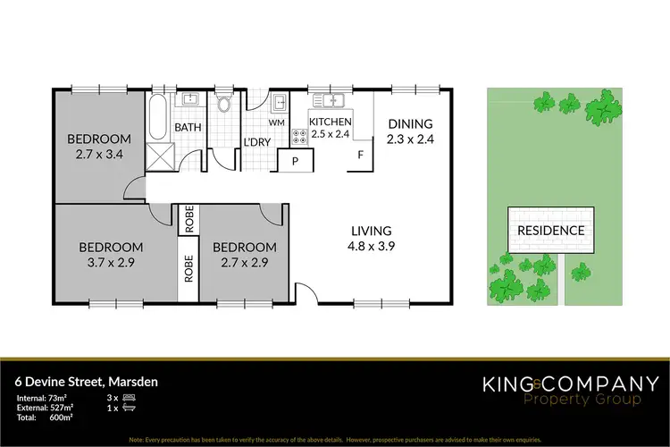 Floorplan of Homely house listing, 6 Devine Street, Marsden QLD 4132