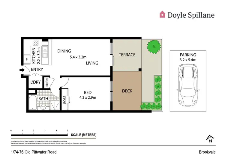 Floorplan of Homely apartment listing, 1/74 Old Pittwater Road, Brookvale NSW 2100