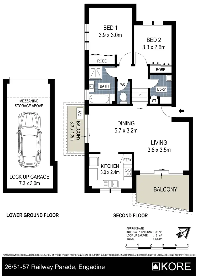 Floorplan of Homely apartment listing, 26/51-57 Railway Parade, Engadine NSW 2233