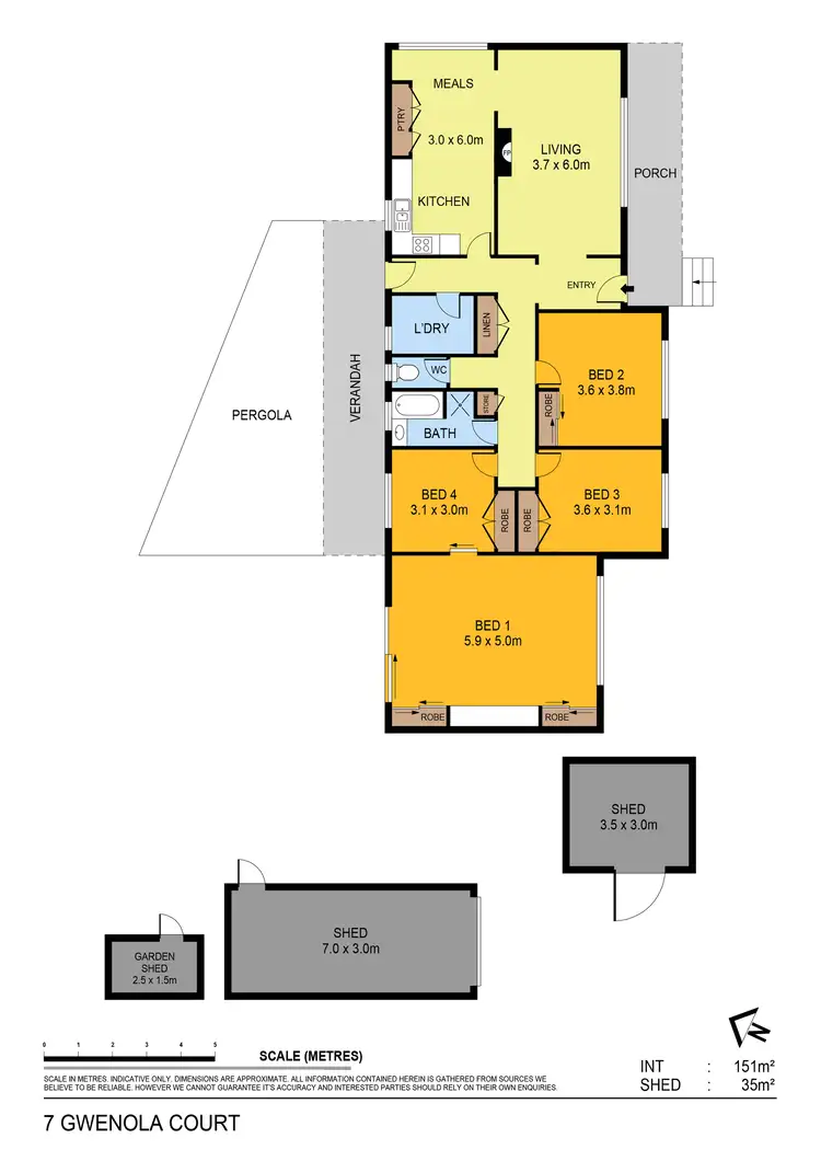 Floorplan of Homely house listing, 7 Gwenola Court, North Bendigo VIC 3550