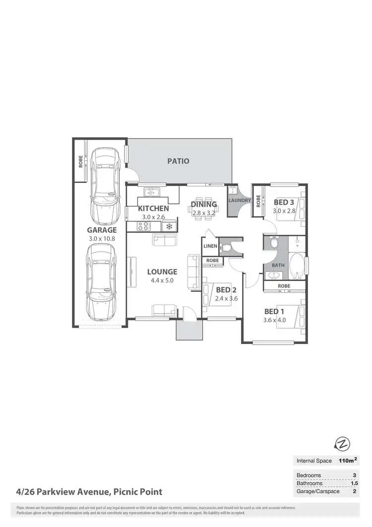 Floorplan of Homely villa listing, 4/26 Parkview Avenue, Picnic Point NSW 2213