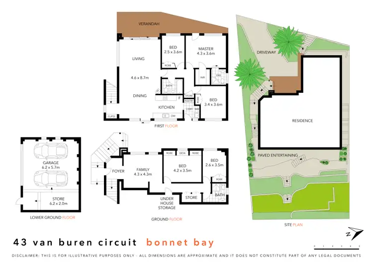 Floorplan of Homely house listing, 43 Van Buren Circuit, Bonnet Bay NSW 2226