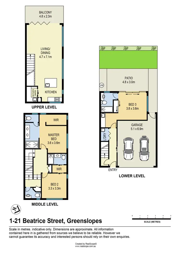 Floorplan of Homely townhouse listing, 1/21 Beatrice Street, Greenslopes QLD 4120