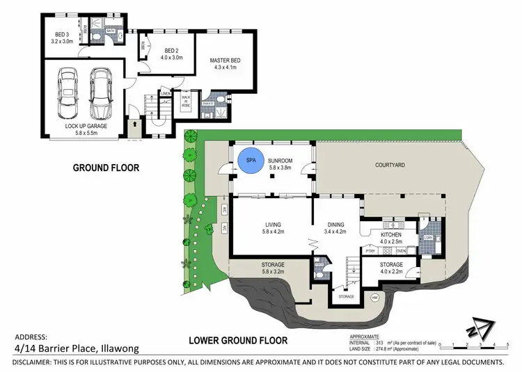 Floorplan of Homely townhouse listing, 4/14 Barrier Place, Illawong NSW 2234