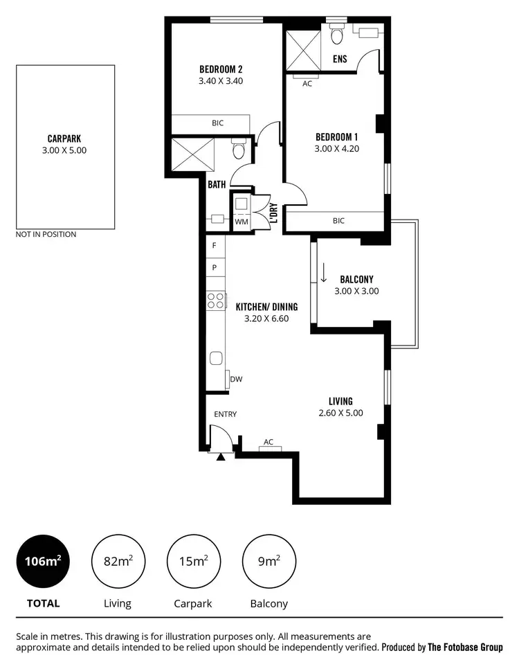 Floorplan of Homely apartment listing, 202/5 Prince Court, Adelaide SA 5000