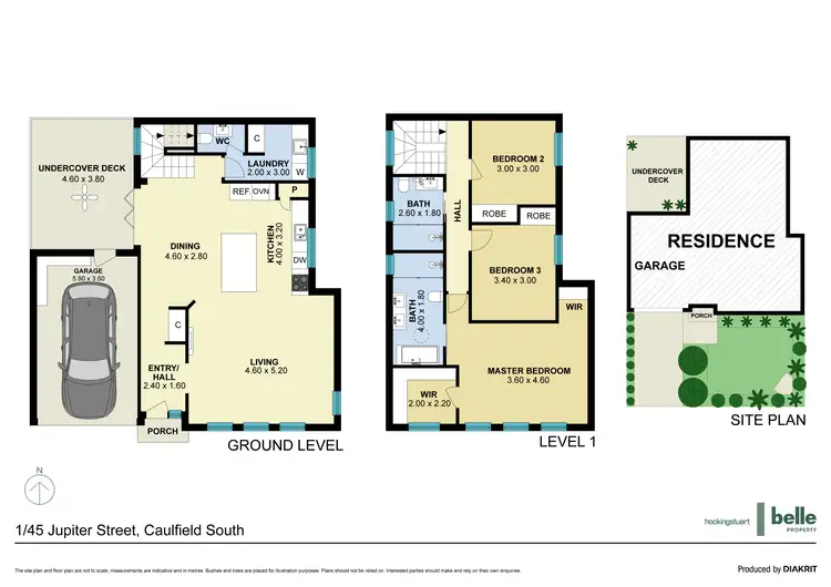 Floorplan of Homely townhouse listing, 1/45 Jupiter Street, Caulfield South VIC 3162