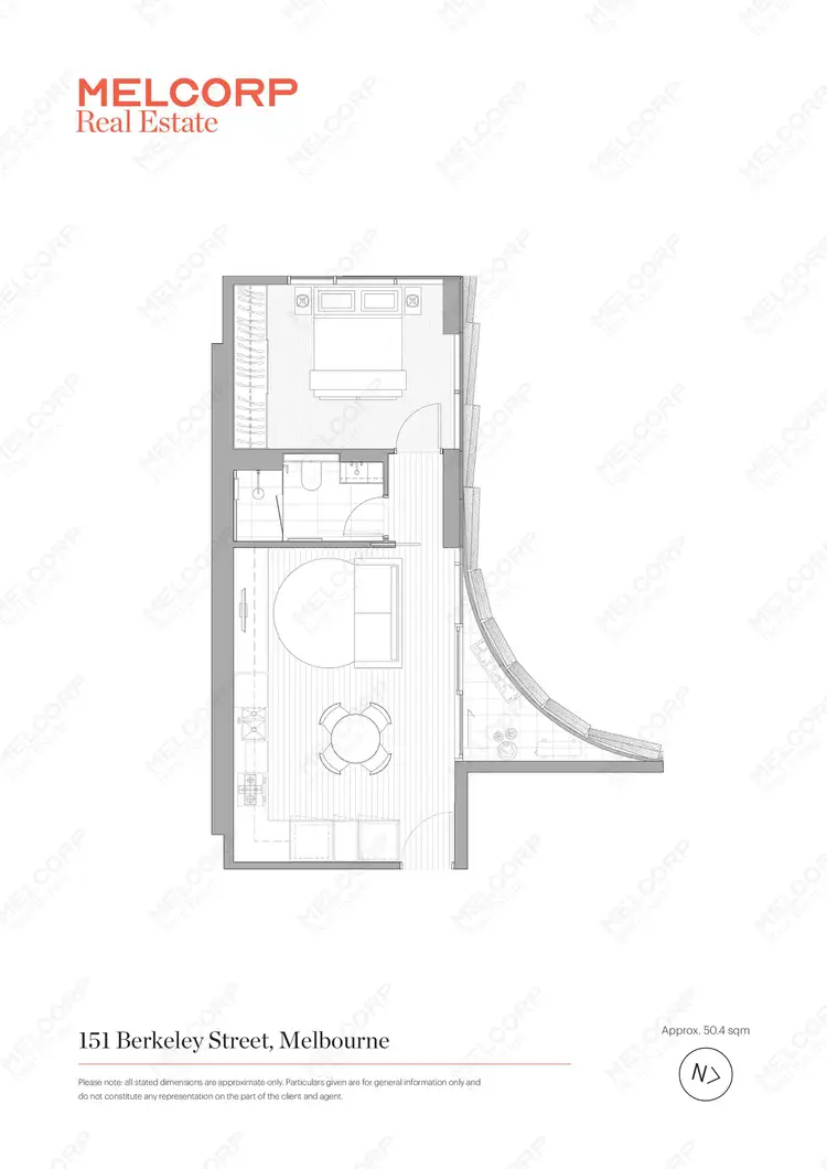 Floorplan of Homely apartment listing, 1204/151 Berkeley Street, Melbourne VIC 3000