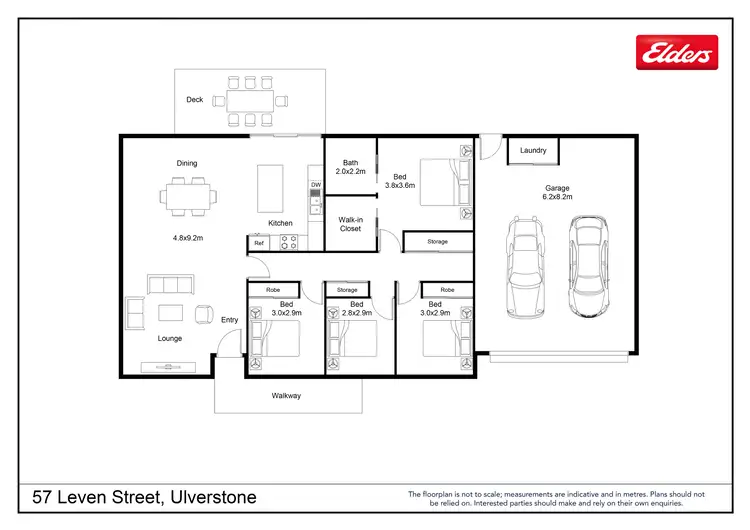 Floorplan of Homely unit listing, 57 Leven Street, Ulverstone TAS 7315