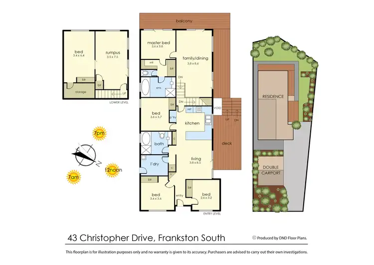 Floorplan of Homely house listing, 43 Christopher Drive, Frankston South VIC 3199