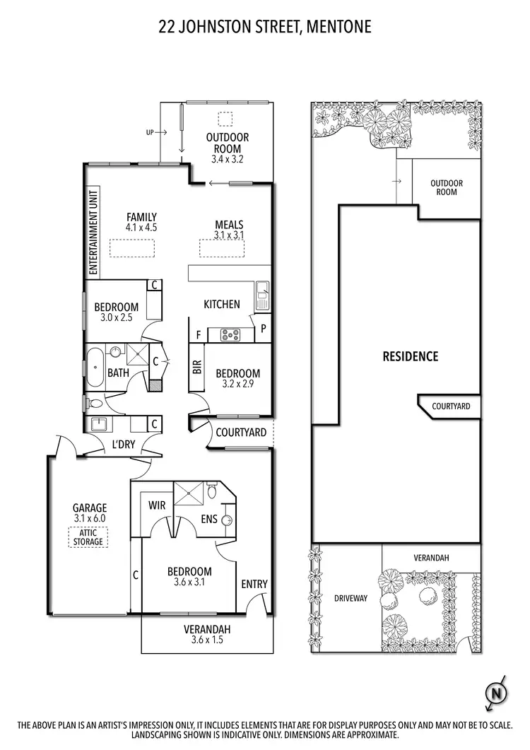Floorplan of Homely townhouse listing, 22 Johnston Street, Mentone VIC 3194