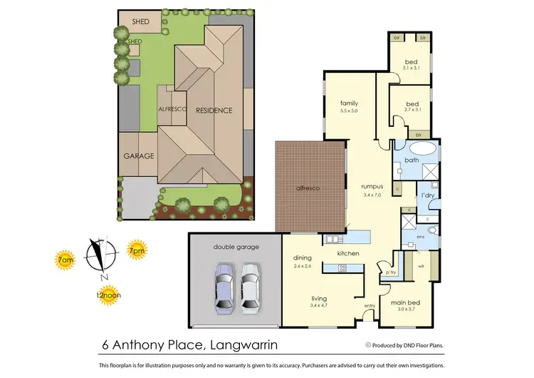 Floorplan of Homely house listing, 6 Anthony Place, Langwarrin VIC 3910
