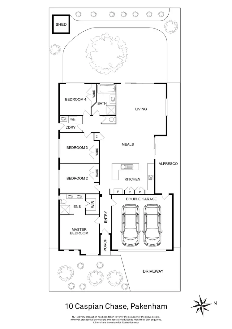 Floorplan of Homely house listing, 10 Caspian Chase, Pakenham VIC 3810