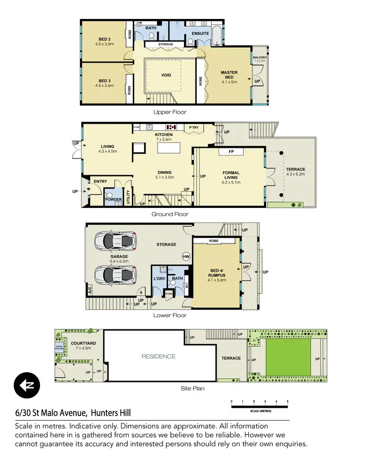 Floorplan of Homely townhouse listing, 6/30 St Malo Avenue, Hunters Hill NSW 2110