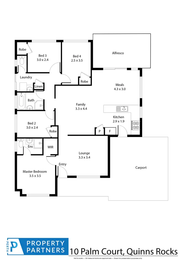 Floorplan of Homely house listing, 10 Palm Corner, Quinns Rocks WA 6030