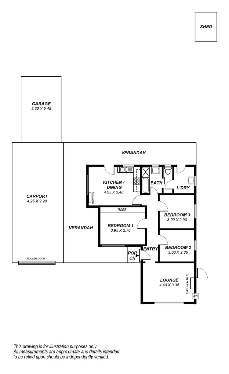 Floorplan of Homely house listing, 3 Cleve Street, Mansfield Park SA 5012
