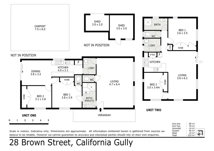 Floorplan of Homely semi-detached listing, 28 Brown Street, California Gully VIC 3556