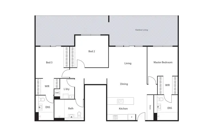 Floorplan of Homely apartment listing, 61/40 Philip Hodgins Street, Wright ACT 2611