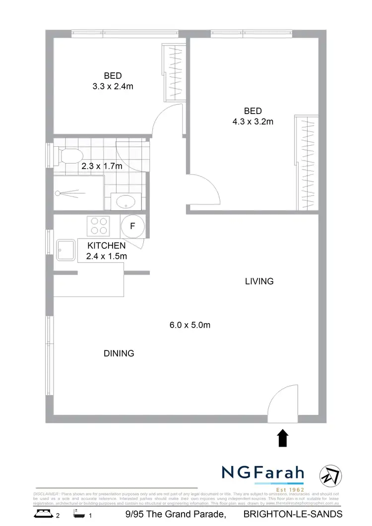 Floorplan of Homely apartment listing, 9/95 The Grand Parade, Brighton-Le-Sands NSW 2216