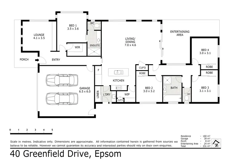 Floorplan of Homely house listing, 40 Greenfield Drive, Epsom VIC 3551