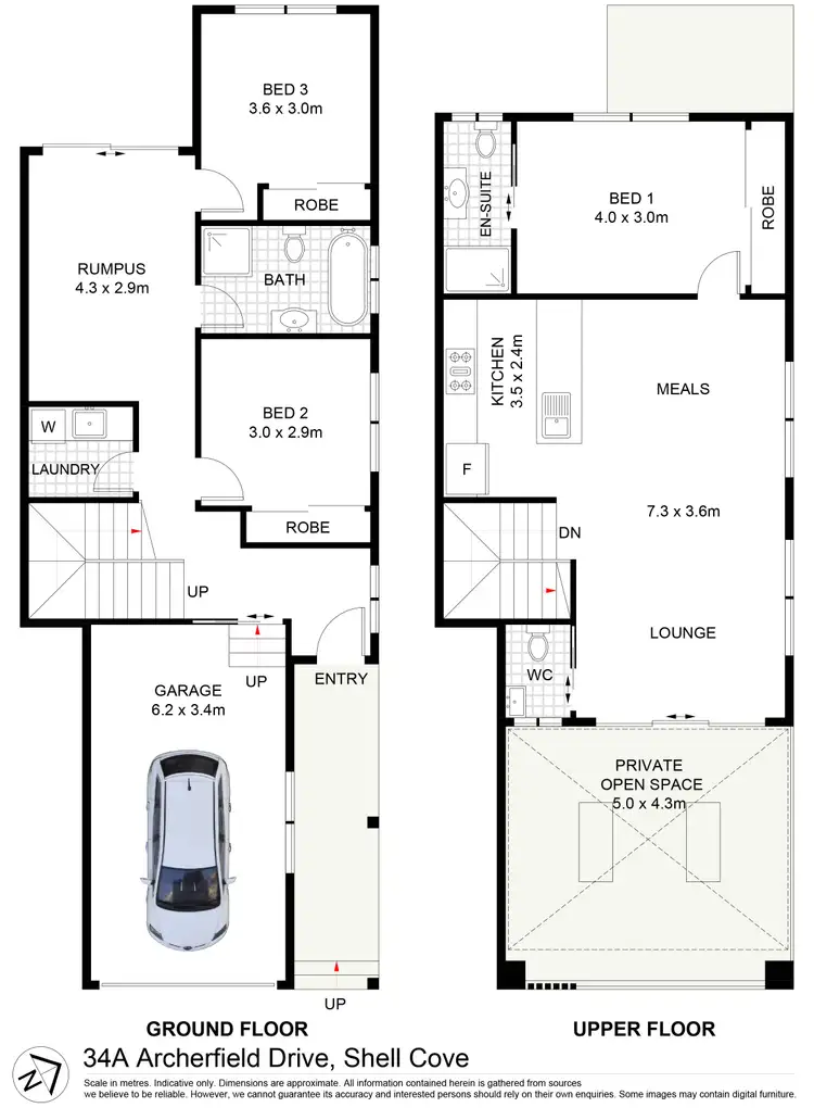 Floorplan of Homely townhouse listing, 34 Archerfield Drive, Shell Cove NSW 2529