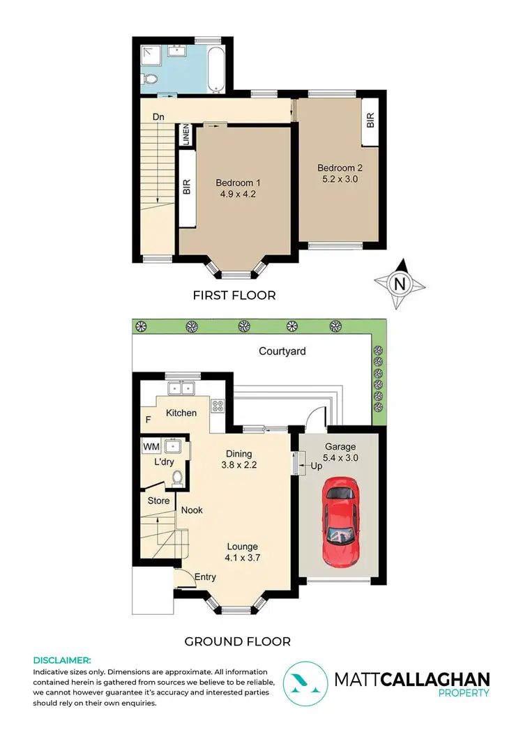 Floorplan of Homely townhouse listing, 4/11 Belmont Street, Sutherland NSW 2232