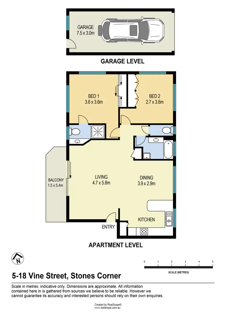 Floorplan of Homely unit listing, 5/18 Vine Street, Stones Corner QLD 4120
