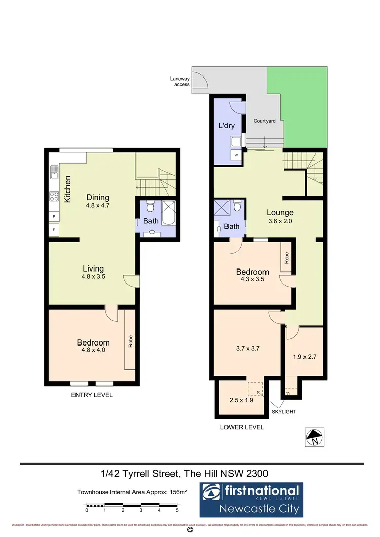Floorplan of Homely unit listing, 1/42 Tyrrell Street, The Hill NSW 2300