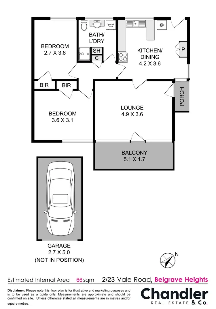 Floorplan of Homely apartment listing, 2/23 Vale Road, Belgrave Heights VIC 3160