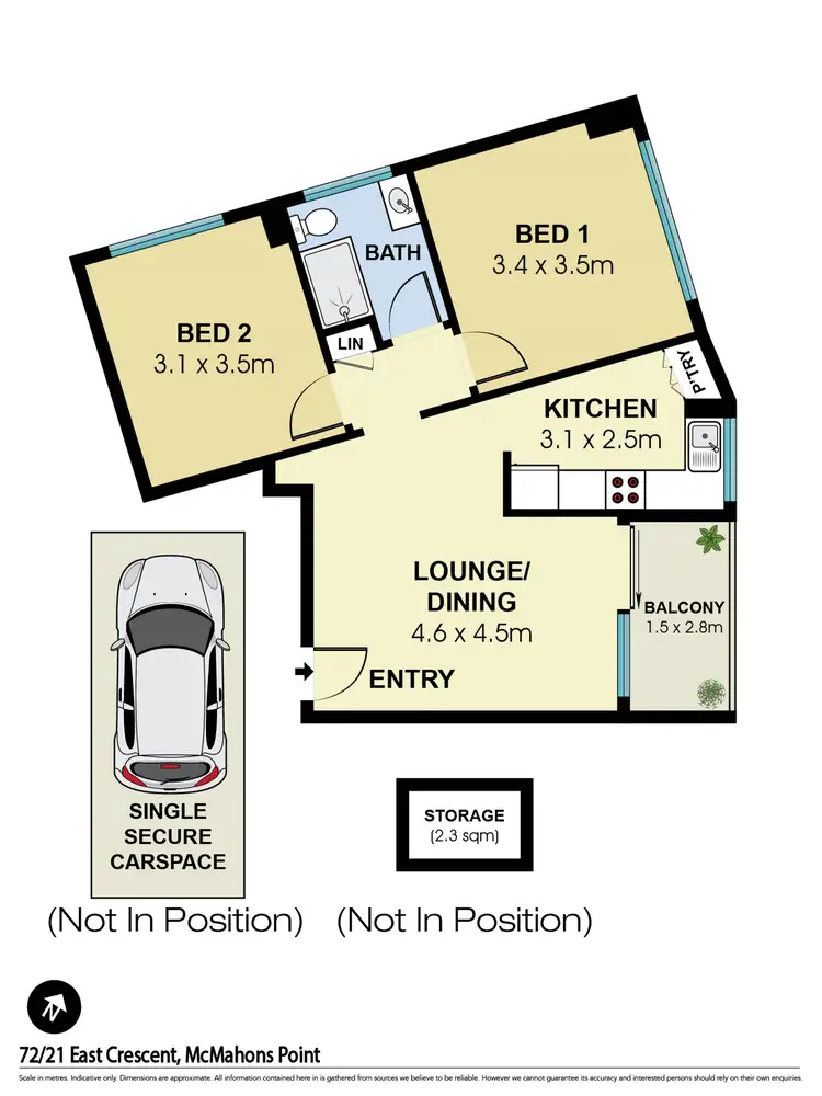Floorplan of Homely apartment listing, 72/21 East Crescent Street, Mcmahons Point NSW 2060
