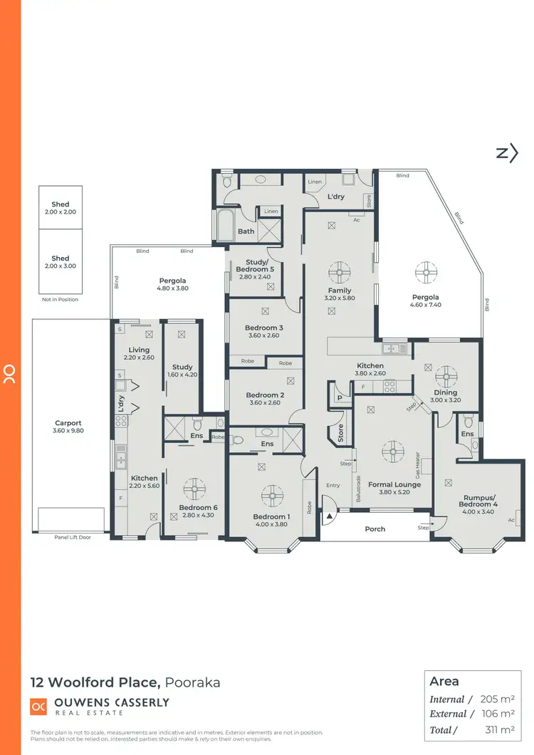 Floorplan of Homely house listing, 12 Woolford Place, Pooraka SA 5095