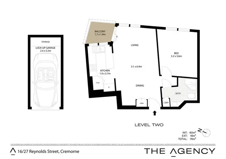Floorplan of Homely unit listing, 16/27 Reynolds Street, Cremorne NSW 2090