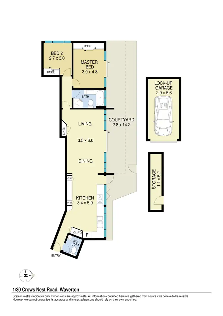 Floorplan of Homely apartment listing, 1/30 Crows Nest Road, Waverton NSW 2060
