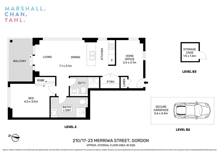 Floorplan of Homely unit listing, 210/17-23 Merriwa Street, Gordon NSW 2072