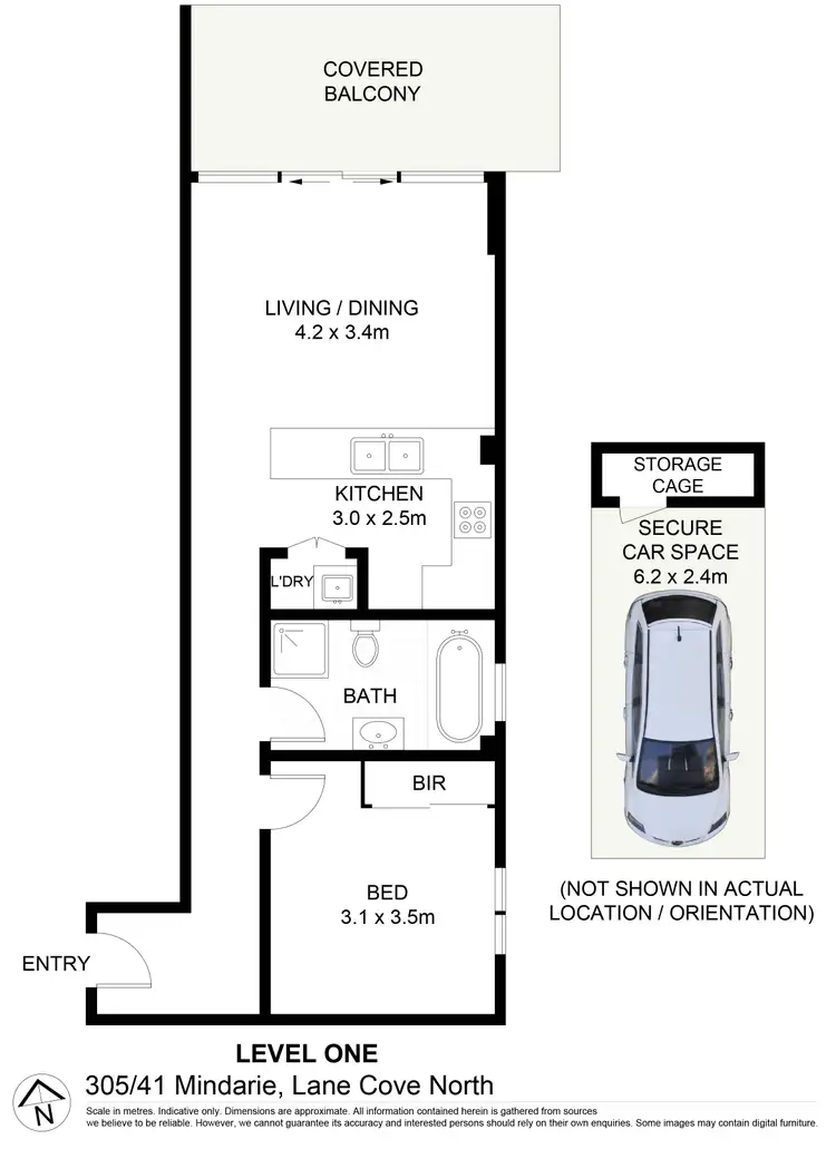 Floorplan of Homely apartment listing, 305/41 Mindarie Street, Lane Cove North NSW 2066