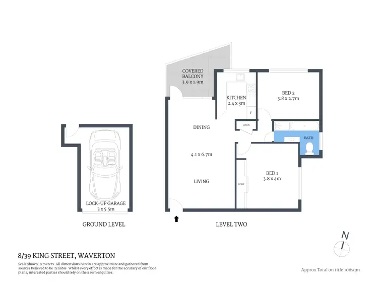 Floorplan of Homely apartment listing, 8/39 King Street, Waverton NSW 2060