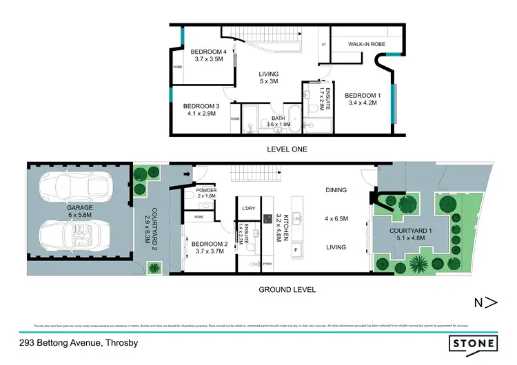 Floorplan of Homely townhouse listing, 293 Bettong Avenue, Throsby ACT 2914
