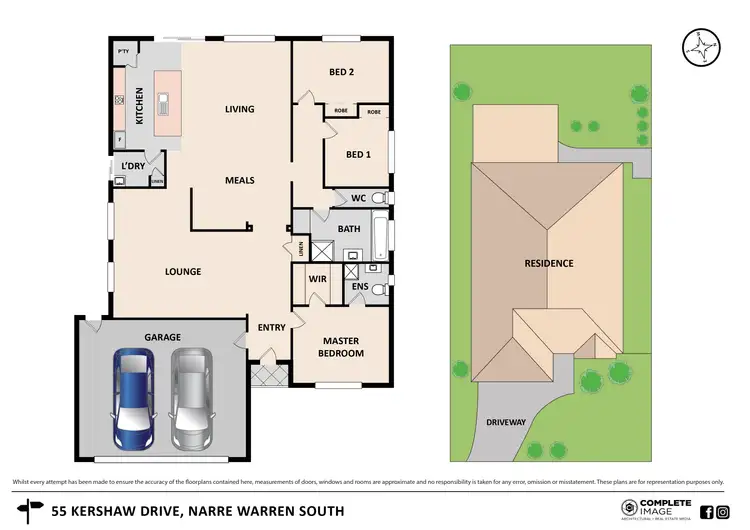 Floorplan of Homely house listing, 55 Kershaw Drive, Narre Warren South VIC 3805