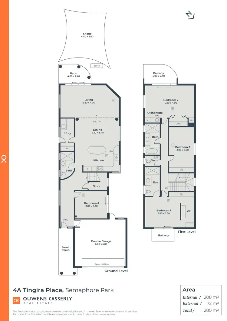 Floorplan of Homely house listing, 4A Tingira Place, Semaphore Park SA 5019