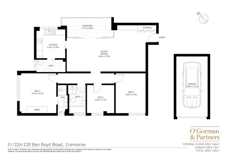 Floorplan of Homely apartment listing, 31/224-230 Ben Boyd Road, Cremorne NSW 2090