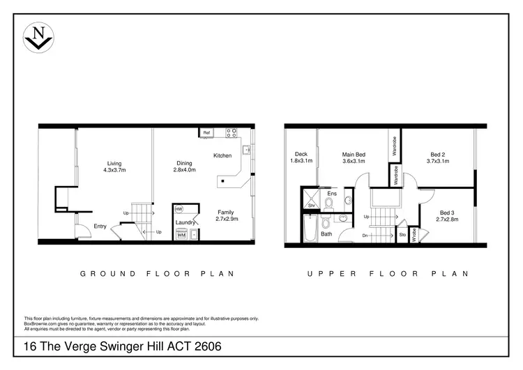 Floorplan of Homely townhouse listing, 16 The Verge, Phillip ACT 2606