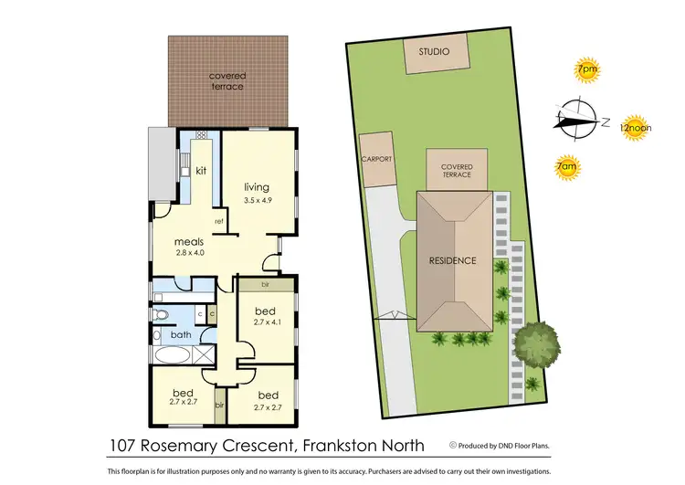 Floorplan of Homely house listing, 107 Rosemary Crescent, Frankston North VIC 3200