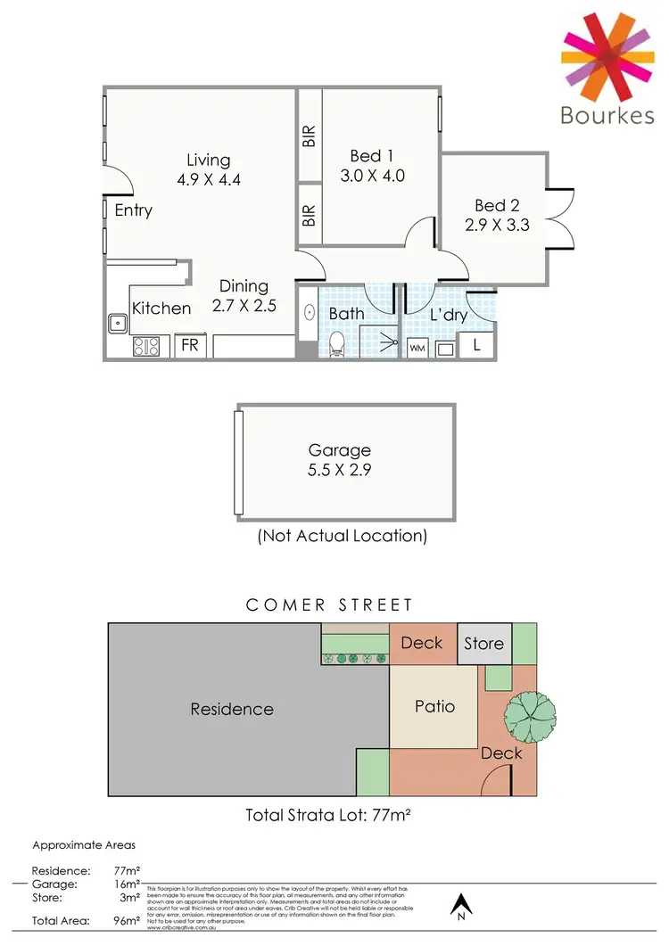 Floorplan of Homely unit listing, 3/35 Comer Street, Como WA 6152