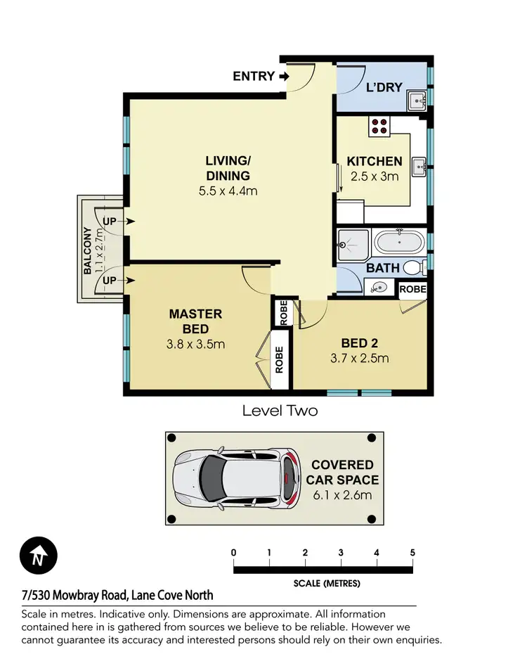Floorplan of Homely apartment listing, 7/530 Mowbray Road, Lane Cove NSW 2066