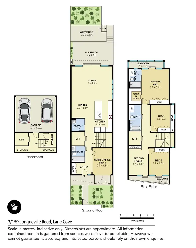 Floorplan of Homely townhouse listing, 3/159 Longueville Road, Lane Cove NSW 2066