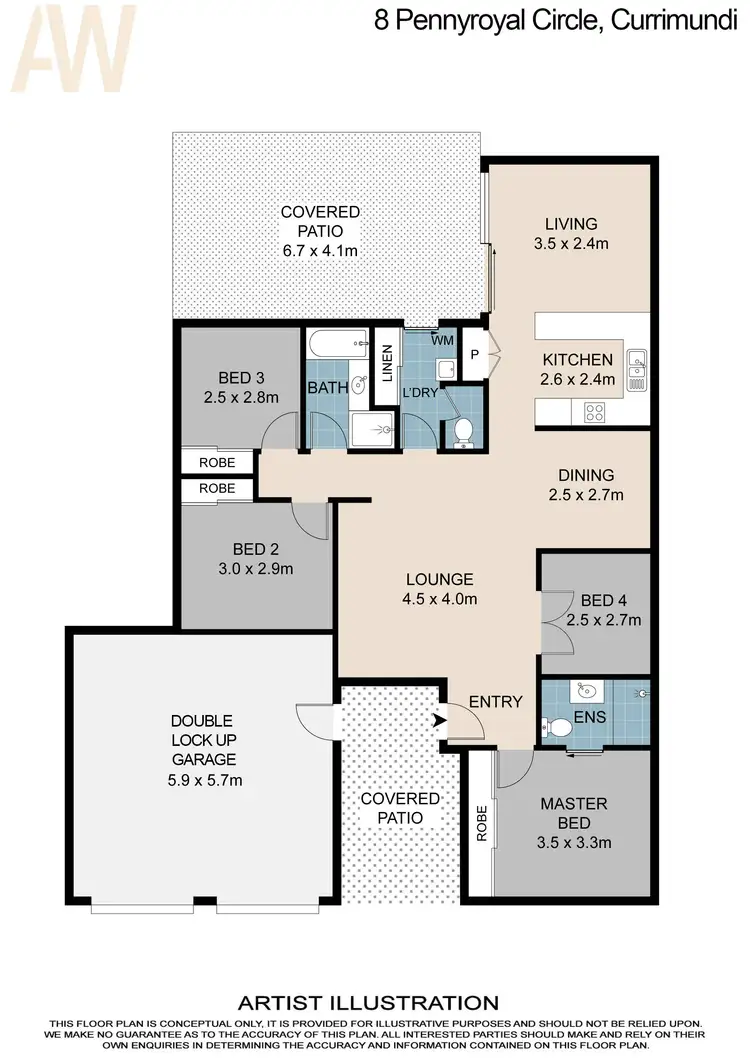 Floorplan of Homely house listing, 8 Pennyroyal Circle, Currimundi QLD 4551