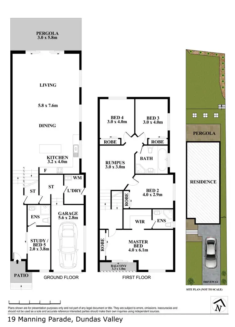 Floorplan of Homely semi-detached listing, 19 Manning Parade, Dundas Valley NSW 2117