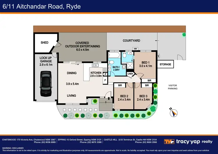 Floorplan of Homely villa listing, 6/11 Aitchandar Road, Ryde NSW 2112
