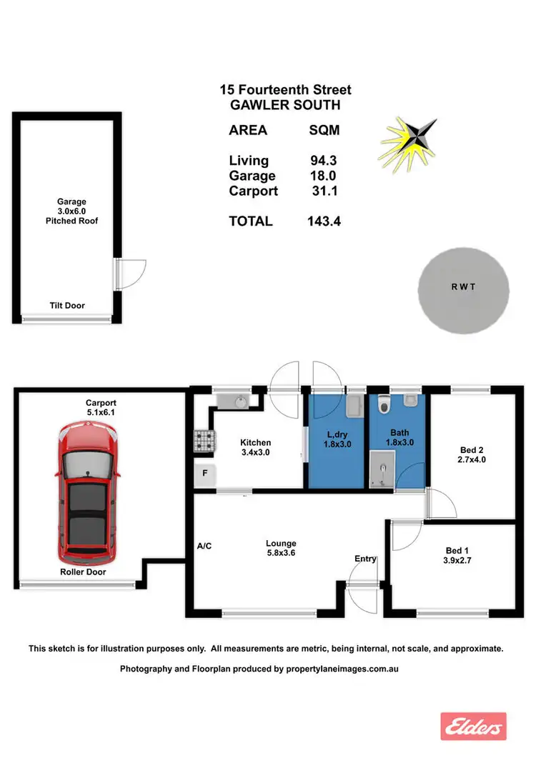Floorplan of Homely house listing, 15 Fourteenth Street, Gawler South SA 5118