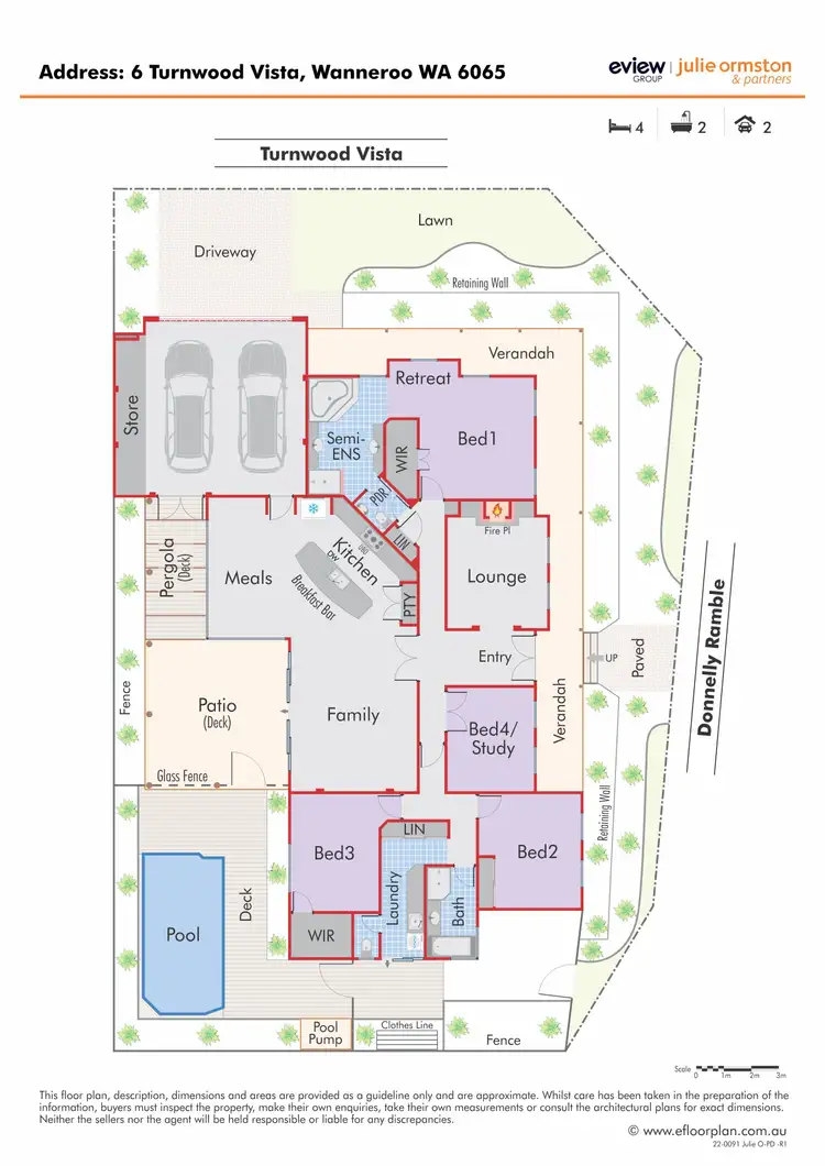 Floorplan of Homely house listing, 6 Turnwood Vista, Wanneroo WA 6065